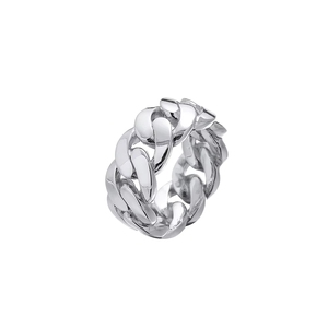 Hip-Hop 6mm 8mm 10mm Glänzende Vergoldete Messing Miami Cuban Ringe Rapper Cuban Link Kettenring Schmuck Großhandel - Product Image 2