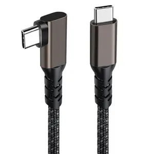 2 м PD 100W 5A изогнутые USB3.2 Type-C кабель 90D изгиб HD 4K 60Hz 20 Гбит/с USB-C Gen2 кабеля для передачи данных для Macbook Pro Nintendo ноутбуки