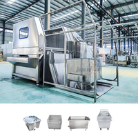 Laveuse de cages à volailles à prix d'usine, machine de lavage de racks en autoclave, laveuse de cages à volailles, laveuse de boîtes sous pression, nettoyeur de chariots