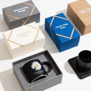 Boîtes d'emballage personnalisées pour tasses à café en céramique mignonnes avec logo imprimé personnalisé, tasses à café en céramique colorées et créatives, boîte en papier pour tasse à café - Product Image 4