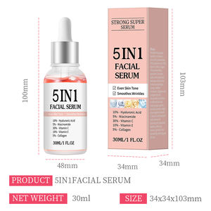 Sérum Visage au Collagène 5 en 1 Marque Blanche Vitamine C Acide Hyaluronique Niacinamide Soin de la Peau <span class=keywords><strong>Anti</strong></span>-Âge et Éclaircissant - Product Image 4