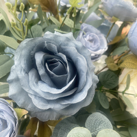 Boule de fleurs artificielles haut de gamme, sur mesure, en soie réaliste, roses et hortensias, centre de table pour décoration de mariage et événements