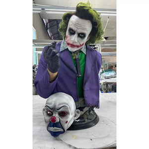Vente en gros Grande sculpture JOKER en résine DC <span class=keywords><strong>Super</strong></span> Heroes Joker Buste Statue pour la décoration - Product Image 6