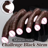 Dildo réaliste Top Cock noir, grand pénis, jouets sexuels anaux pour adultes, stimulateur de point G pour femme, masturbateurs vaginaux et strap-on.