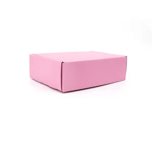 Design Livre Skincare/Cosmetic Mailer Box Eco Logotipo Personalizado Impresso Rosa Corrugado Caixas De Transporte Caixa De Papel De Embalagem De Papelão