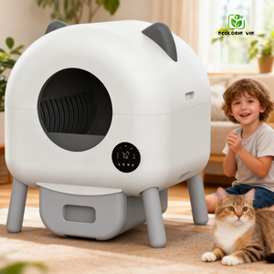Lettiera per Gatti Ecologica Autopulente con Controllo WiFi EV Tech 76L, <span class=keywords><strong>Robot</strong></span> APP Multi-Modalità per Pulizia e Monitoraggio Odori - Product Image 1