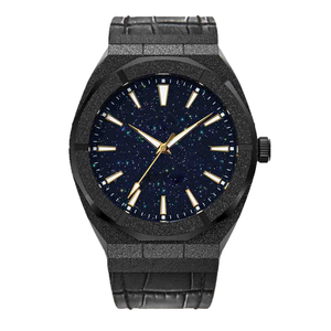 Montre homme en acier inoxydable avec logo personnalisé, étanche 5 BAR, style rétro sportif, modèle <span class=keywords><strong>Paul</strong></span>, style riche, cadran givré avec bracelet en cuir - Product Image 3