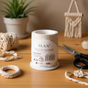 Filo per Macramè Ilan 1,5 mm 60 m Bianco Poliestere - Product Image 2