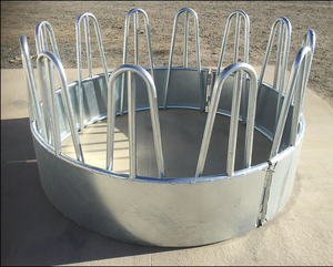 गर्म डुबकी गैल्वेनाइज्ड स्टील राउंड घास बाले पशु बकरी पशुधन फीडर - Product Image 2