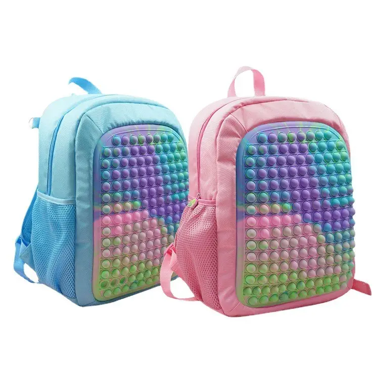 Factory Wholesale Children Backpack Bubble School Bag Decompression Anti-Anxiety Toys Children Backpack