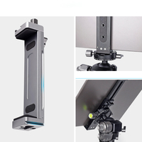 Support de Table PC en Alliage d'Aluminium Personnalisé à Dégagement Rapide pour Appareil Photo, Tablette, Ordinateur Portable, Smartphone, Adaptateur de Trépied avec Griffe Froide et Réglage Précis