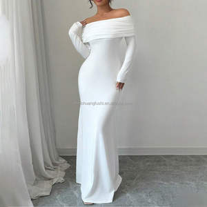 Abito Lungo Personalizzato con Spalle Scoperte per <span class=keywords><strong>Donna</strong></span>, Vestito da Sera, Abito da Cocktail e da <span class=keywords><strong>Matrimonio</strong></span> - Product Image 1