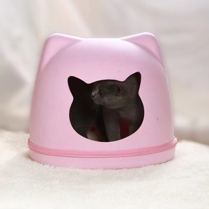 Nid de maison en forme de tête de chat mignon lit détachable de haute qualité <span class=keywords><strong>pour</strong></span> animaux de compagnie doux et chaud <span class=keywords><strong>pour</strong></span> animaux de compagnie épaissir dessin animé <span class=keywords><strong>chien</strong></span> <span class=keywords><strong>chambre</strong></span> semi-fermée - Product Image 4