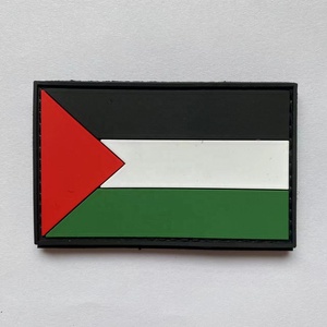PVC Palästina Palästinenser Country Flag Patch,PVC Country Flag Klett verschlüsse für Rucksäcke Jacken Hut - Product Image 1