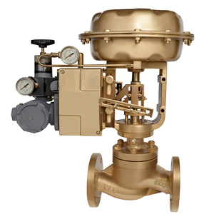 Vanne à boisseau sphérique pneumatique pour eau et vapeur, avec actionneur pneumatique et régulateur de position à membrane - Product Image 2