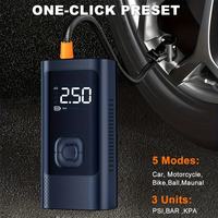 Mini compresseur d'air portable pour pneus, pompe à air 12V pour voiture, haute pression pour moto, vélo, ballon