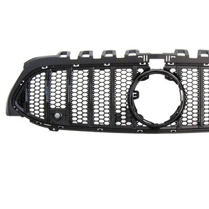 Calandre avant pour Mercedes-Benz Classe A W177 2019, plastique ABS noir, design sportif, compatible avec le pare-chocs - Product Image 3