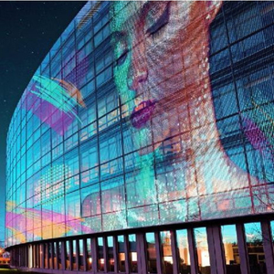 Pantalla LED Transparente de Alta Luminosidad para Cortinas Inteligentes, Pantalla LED Profesional Delgada para Publicidad en Exteriores - Product Image 5