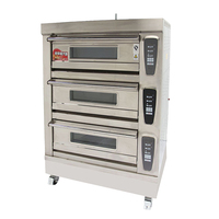 Nouveau four de boulangerie industriel électrique de haute qualité à 3 niveaux et 9 plateaux avec contrôle de la température pour la cuisson du pain et des produits à base de farine