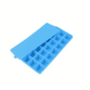 Moule à glaçons carré créatif en silicone à 21 compartiments avec couvercle pour whisky, usage domestique, vente en gros - Product Image 5