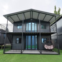Maison conteneur préfabriquée de luxe 20 pieds à extension rapide, unité de logement préfabriquée avec structure d'extension pour bureau de jardin et maison modulaire