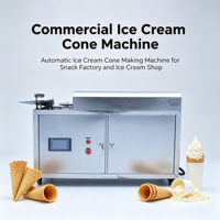Machine automatique commerciale multifonction pour la production de cornets de gaufres pour les magasins de crème glacée