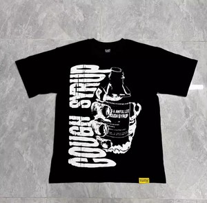 Camisetas de hombre 2025 con estampado informal 'THAT'S AWFUL LOT COUGH SYRUP', 100% algodón peinado, 300 gramos, corte oversize, con letras - Product Image 5