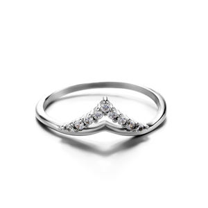 Anillo <span class=keywords><strong>de</strong></span> Corona <span class=keywords><strong>de</strong></span> Princesa Elegante y Brillante con Circonita, Apilable, Eternidad, Minimalista para Mujer, Anillos <span class=keywords><strong>de</strong></span> <span class=keywords><strong>Matrimonio</strong></span> <span class=keywords><strong>de</strong></span> Plata S925 para Damas - Product Image 1