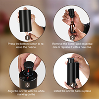 Diffuseur d'huiles essentielles portable sans eau à ultrasons pour voiture, petit nébuliseur électrique à batterie avec lumière aromatique