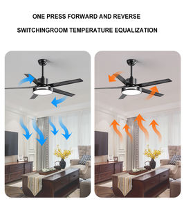Modern 5 Blades Iron Reto Chandelier <b>Ceiling</b> <b>Light</b> <b>with</b> <b>Remote</b> <b>Control</b> Smart Flush Mount <b>Fan</b> Living Room UL Certified DC Motor - Product Image 6