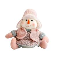 Usine Oem Personnaliser Petit Kawaii Style Doux Père Noël Bonhomme De Neige En Peluche Jouets Bébé Réconfortant En Peluche Animaux Jouets pour Enfants Noël