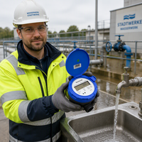 Compteur d'eau intelligent certifié CE MID, ultrasonique, RS485/m-bus/NB-IoT/4G/LoRa/LoRaWAN, en matériau PPA