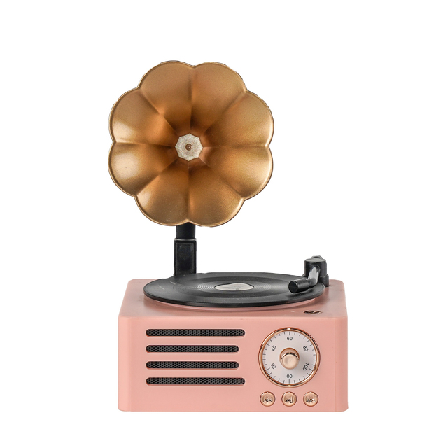 Mini Outdoor Retro Vintage Look Speakers Best Home Music Phonograph Player Wireless Stereo Bass Powerful Portable Speaker