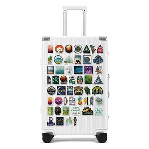 50 pièces autocollants vert pour l'extérieur, étiquette de décoration de fenêtre murale de voiture, <span class=keywords><strong>Camping</strong></span> Go randonnée pique-nique pour ordinateur portable, <span class=keywords><strong>autocollant</strong></span> découpé - Product Image 6