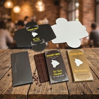 Boîte d'emballage en carton alimentaire pour chocolat, structure à verrouillage par pression, sans adhésif, pour barres de chocolat noir et blanc, design personnalisé