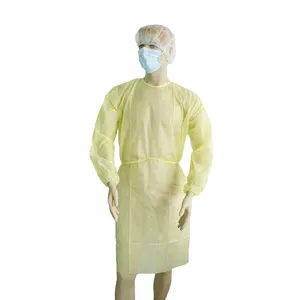 Tek kullanımlık toz geçirmez giyim, iş elbiseleri dokunmamış kumaş koruma laboratuvar beyaz ceket atölyesi temiz giyim ziyaret
