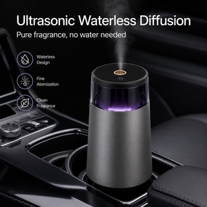 <span class=keywords><strong>Diffuseur</strong></span> de parfum intelligent pour voiture électrique en alliage d'aluminium, ultrasonique, sans eau, avec capteur de mouvement et démarrage/arrêt automatique - Product Image 2
