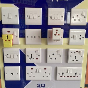 Duy Nhất Khung Tường Ổ Cắm Cho Châu Phi Trung Đông Anh Tường Ổ Cắm 2 AC Đen Vàng Trắng Năm Lỗ Phổ Tường 10A - Product Image 3
