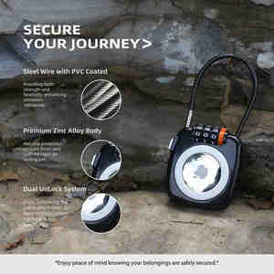 Candado <span class=keywords><strong>de</strong></span> Combinación YH3184, Compatible con <span class=keywords><strong>el</strong></span> Soporte <span class=keywords><strong>para</strong></span> <span class=keywords><strong>Apple</strong></span> AirTag, Candado <span class=keywords><strong>para</strong></span> Equipaje, Mochila, Maleta, Seguro <span class=keywords><strong>para</strong></span> Viajes - Product Image 3