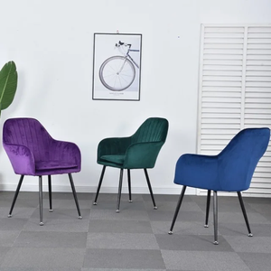 <span class=keywords><strong>Fauteuil</strong></span> en <span class=keywords><strong>velours</strong></span> <span class=keywords><strong>rose</strong></span> de luxe moderne avec pieds en métal, durable et écologique, pour la maison, le bureau, le restaurant, le parc - Product Image 4