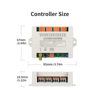 Interrupteurs à télécommande 4 canaux AC100V-240V 433Mhz, relais de commande à distance sans fil RF pour moteur de rideau de garage, lumière LED