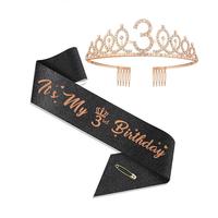 Nouvelles décorations d'anniversaire, écharpe Joyeux Anniversaire, cadeau pour femmes et filles, cadeaux de fête pour enfants
