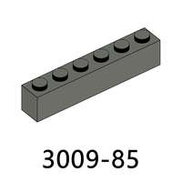 MOOXI 100g/Sac N°3009 Briques en plastique 1 X 6 Tube inférieur Blocs de construction Figurines Modèle Compatible Grandes Marques Jouets Unisexe pour Enfants