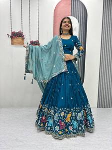 Lehenga Choli de Alta Demanda para Bodas con Cancan para Mujer, Ropa Elegante para Novias y Familiares, Disponible al Mejor Precio - Product Image 5