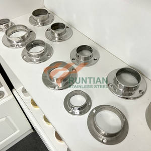 맞춤형 현대식 스테인리스 스틸 304/316 프레임리스 난간 손잡이 베이스 플레이트 커버 사각 기둥 계단 발코니 빌라 - Product Image 3