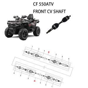 ARBRE CV AVANT pour CF CF400AU 500AU <span class=keywords><strong>CFORCE</strong></span> 450 <span class=keywords><strong>520</strong></span> OEM 9GQA-270300 - Product Image 2