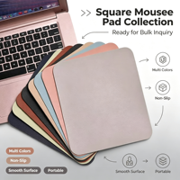 Alas Mouse Kulit PU Kecil Warna Kustom untuk Gaming, Anti Selip, Mudah Dibersihkan, Tahan Air untuk PC Laptop