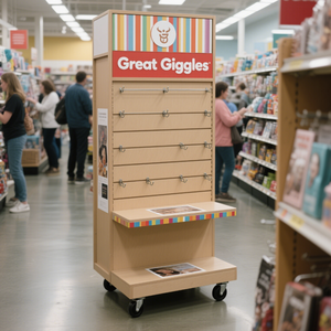 Soporte de pie para tarjeta de felicitación, soporte para el suelo para extensiones de cabello, estante de exhibición de calcetines, estante de pared de listón - Product Image 3