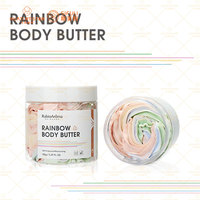 RubioAroma Hydratant Corporel Herbal Nourrissant/Éliminateur de Peaux Mortes Lotion Marocaine Végétalienne Bio Beurre Corporel Fouetté Arc-en-ciel Vente en Gros