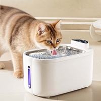 Fontaine à eau pour animaux détachable avec capteur de mouvement, sans fil, ultra silencieuse et facile à nettoyer